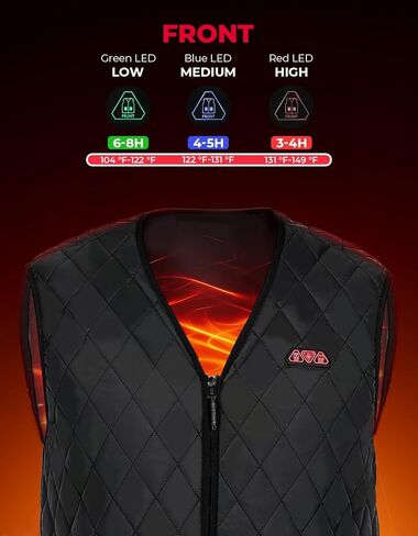 KEMIMOTO Heated Vest for Men, Winter Heated Jackets for Men, Mens V-Neck Puffer Vest, Quilted Vests (Batteries Not Included) in Saudi Arabia
