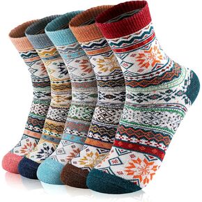 Premillow Wool Socks - Wool Socks for Women, Warm Women Socks Winter, Thick Knit Winter Socks Cozy Crew Socks Gifts for Women in Saudi Arabia
