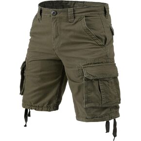 Men's Camo Cargo Shorts Cotton Casual Relaxed Fit Wild Outdoor Work Shorts for Men with Multi-Pockets in Kuwait