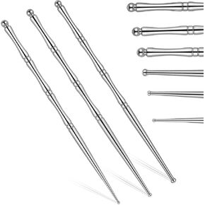 3 Pcs Acupuncture Pen Acupressure Pen Facial Reflexology Tools for Muscle Tension and Pain Relief Stainless Steel Double Headed Face Stick Fascia Tool Deep Tissue Massage Tool in Kuwait