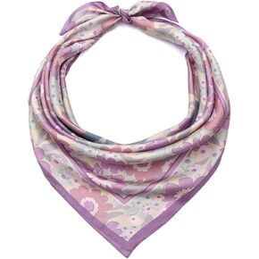 مربع حريري مطبوع عليه زهور من Coach Script Laurel للسيدات من COACH in Kuwait