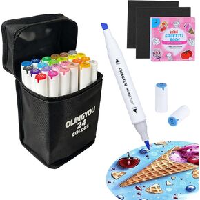 رأس فرشاة لعلامات الكحول، مجموعة أقلام تحديد كحول دائمة مكونة من 60 لونًا وفرشاة وإزميل، مجموعة أقلام تحديد فنية ذات طرف مزدوج لتلوين الأطفال والكبار، ورسم علامات تلوين الرسم، وأقلام تحديد تعتمد على الكحول in Kuwait