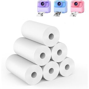 16 Rolls Camera Camera Print Paper for Kids ، Photo Printer HD Printing Printing Plant Paper Rolls for the there there the Kids White-16) in Kuwait