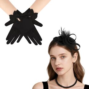 AMCAMI Fascinators Hats with Feather for Women 2025 Derby Hats Tea Party Hat with Headband and Clip in Saudi Arabia