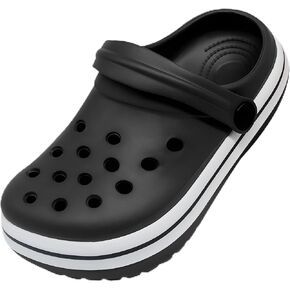 Toddler Girls Boys Clogs Stripe Band Classic Garden Clogs Children Little Kids Slip on Slides Sandals Slippers Indoor Outdoor Shower Beach Pool Water Shoes in Saudi Arabia