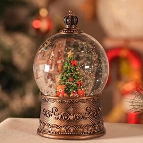 Snow Globe Christmas, Lighted Christmas Snow Globes with Timer, Swirling Musical Glittering Snowglobe Lantern for Decorations(Bear Gifts) in Kuwait