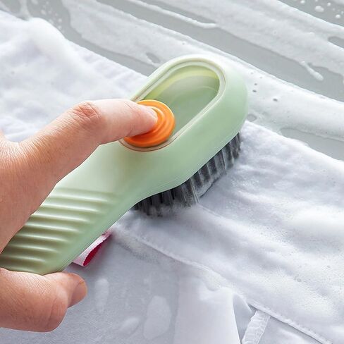 1Pc Multi Functional Liquid Dispensing Shoe Brushes, Household Shoe Washing Brush Tool, Press Type Cleaning Brush, Soft Bristles in Saudi Arabia