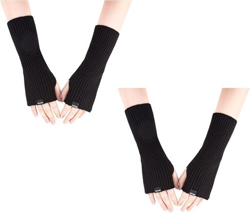 Arm Warmers Women Winter Long Fingerless Gloves Knitted Wrist Warmers with Thumb Hole Arm Sleeve Pack in Kuwait