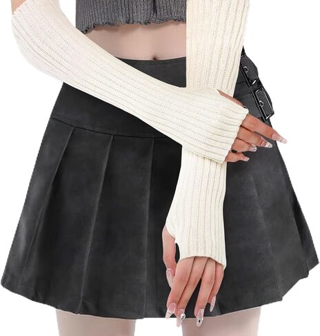 Arm Warmer for Women Winter Fingerless Gloves Knit Mitten Gloves Wrist Warmer with Thumb Hole in Saudi Arabia