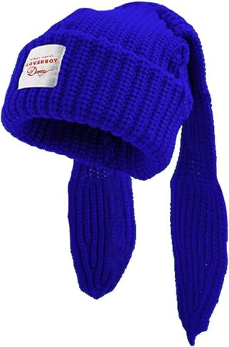 Cat Ear Beanie Cat Ear Hat Y2k Hat for Women Men Unisex Knit Beanies Soft Slouchy Warm Crochet Cap in Saudi Arabia