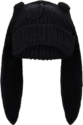 Cat Ear Beanie Cat Ear Hat Y2k Hat for Women Men Unisex Knit Beanies Soft Slouchy Warm Crochet Cap in Saudi Arabia