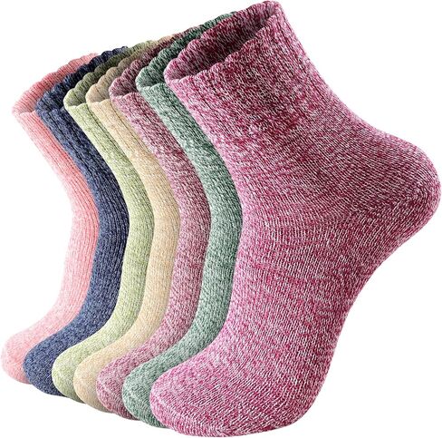 Premillow Wool Socks - Wool Socks for Women, Warm Women Socks Winter, Thick Knit Winter Socks Cozy Crew Socks Gifts for Women in Kuwait