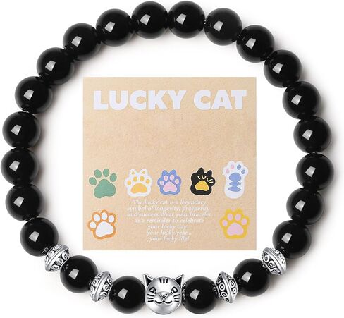 MAIBAOTA Elephant Gifts for Women Elephant/Cat/Turtle/Owl Bracelet 8 mm Round Gemstones Animal Style Bracelets Stretch Bracelet Christmas Gifts for Women in Saudi Arabia