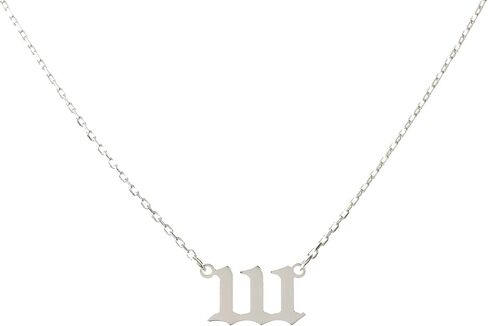 Silver Angel Number Necklace, 925 sterling silver with gold plated angel number necklace in Saudi Arabia