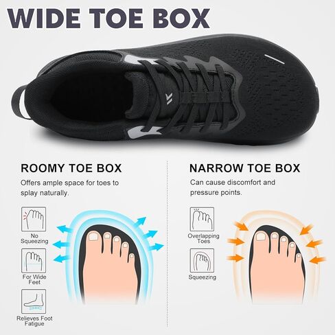 relxfeet Men’s Wide Toe Box Slip On Walking Shoes Lightweight Cushioned Sneakers for Running Tennis Gym Workout Non Slip Breathable Athletic Shoes in Saudi Arabia