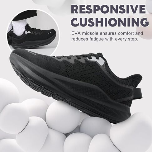 relxfeet Men’s Wide Toe Box Slip On Walking Shoes Lightweight Cushioned Sneakers for Running Tennis Gym Workout Non Slip Breathable Athletic Shoes in Saudi Arabia