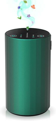 Waterless Essential Oil Diffuser Aromatherapy Scent Diffusers for Home Large Room, Bedroom, Car, Office, Desk, Battery Operated Mini Portable Air Freshener (Black) in Saudi Arabia