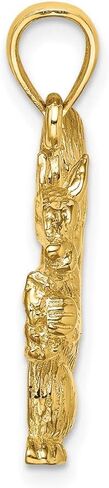 14k Yellow Gold 2-D Textured Sitting Squirrel Charm Pendant Fine Jewelry For Women Gifts For Her in Saudi Arabia