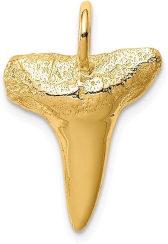 Diamond2Deal 14k Yellow Gold Shark Tooth Pendant in Saudi Arabia