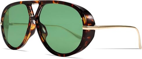 Retro Gold Aviator Sunglasses for Women Men, 2026 Metal Oversized 70s Aviators Black Sun Glasses in Saudi Arabia