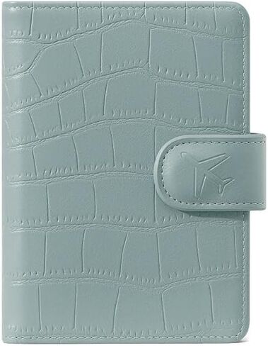 Premium Leather Passport Holder Passport and Vaccination Card Holder with RFID Blocking - Travel Wallet for Safe Storage (Red) in Saudi Arabia