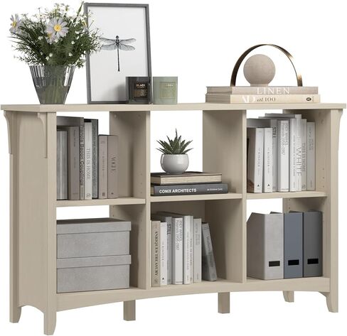 Bush Furniture Salinas, Office Storage Solution, Home Organizer with Open Shelving, Compact Unit for Books and Supplies, 6 Cube, Vintage Black in Kuwait