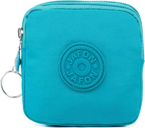 Wear-resistant Wallet Money Bag for Child Canvas Money Coin Purse Durable Waterproof with Key Ring Credit Card Holder Green in Saudi Arabia