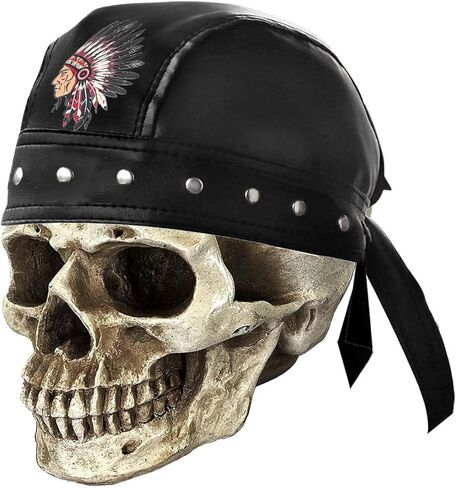 Biker Hip-Hop Bandana Doo Do Rag Headwrap American Indian Chief Head Rivet Cap Mens in Kuwait