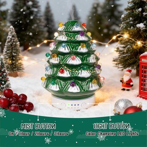 ARVIDSSON عيد الميلاد الناشر الضروري النفط، الناشر Aromatherpay احتفالي للزيوت الأساسية، الناشرون السيراميك بالموجات فوق الصوتية النفط للمنزل، الناشرون شجرة عيد الميلاد هدية للنساء in Saudi Arabia