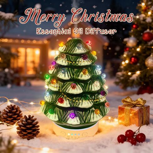 ARVIDSSON عيد الميلاد الناشر الضروري النفط، الناشر Aromatherpay احتفالي للزيوت الأساسية، الناشرون السيراميك بالموجات فوق الصوتية النفط للمنزل، الناشرون شجرة عيد الميلاد هدية للنساء in Saudi Arabia