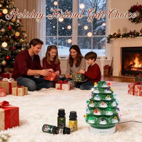 ARVIDSSON عيد الميلاد الناشر الضروري النفط، الناشر Aromatherpay احتفالي للزيوت الأساسية، الناشرون السيراميك بالموجات فوق الصوتية النفط للمنزل، الناشرون شجرة عيد الميلاد هدية للنساء in Saudi Arabia