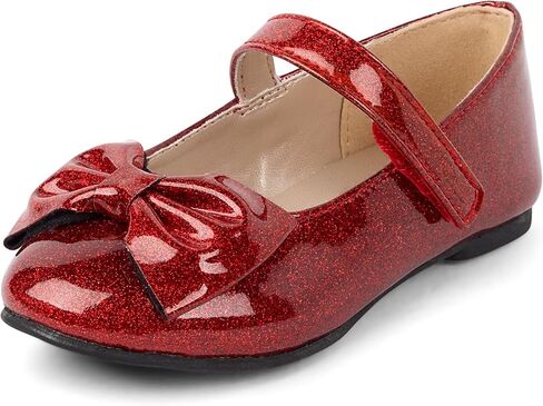 The Children's Place,Baby Girls and Toddler Closed Toe Ballet Flats,Red,8 in Saudi Arabia