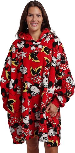 Bioworld Minnie Mouse Classic Adult Long Sleeve Sherpa-Lined Hooded Blanket in Saudi Arabia