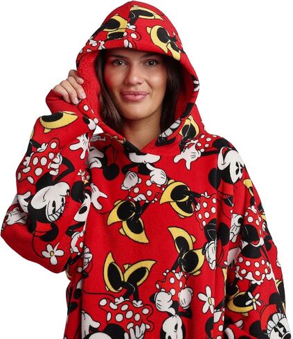 Bioworld Minnie Mouse Classic Adult Long Sleeve Sherpa-Lined Hooded Blanket in Saudi Arabia
