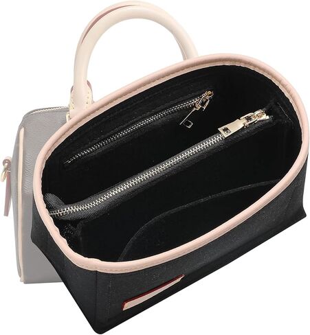حشوة منظم اللباد LV Speedy 20 LV Alma BB، حشوة منظم المحفظة لحقائب اليد مع جيب بسحاب وحقيبة في الحقيبة (بيج، صغير) in Kuwait