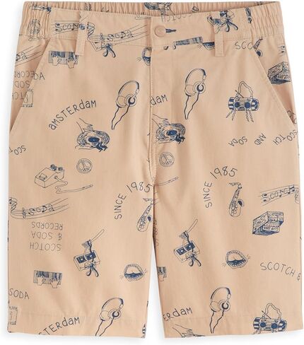 Scotch & Soda Boys Woven Fashion Shorts with Pockets, Button Or Drawcord Closure in Saudi Arabia