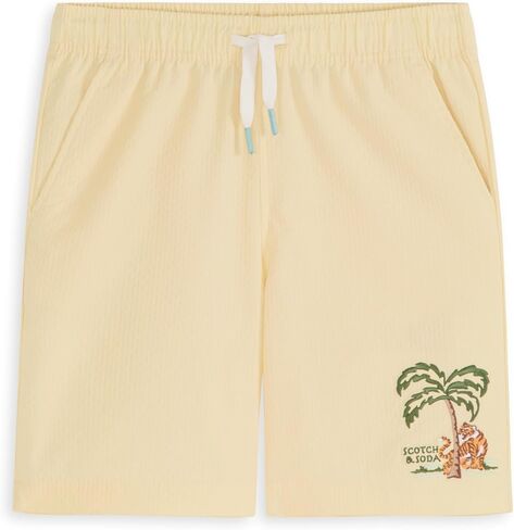 Scotch & Soda Boys Woven Fashion Shorts with Pockets, Button Or Drawcord Closure in Saudi Arabia