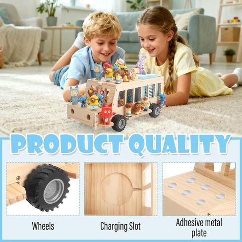 Shelf for Tonie Figures Characters Storage with 35Pcs Adhesive Metal Plate for Toniebox 2 and Tonie Box 1 in Saudi Arabia