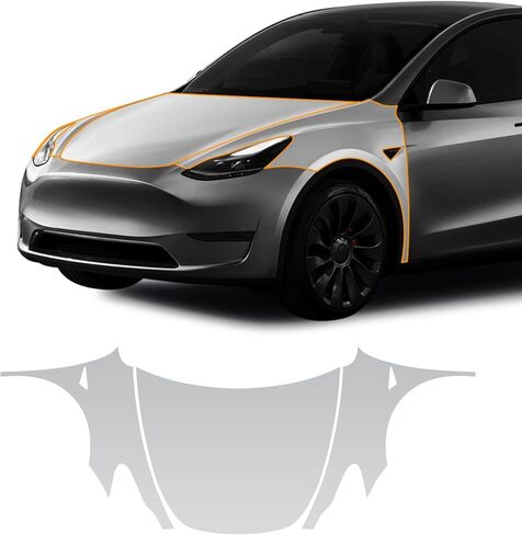 لـ Tesla Model Y 2020-2023 Fender PPF Precut Gloss Clear طلاء السيارات طبقة رقيقة واقية ذاتية الشفاء من مادة TPU HD واقي للخدش ملحقات خارجية in Kuwait
