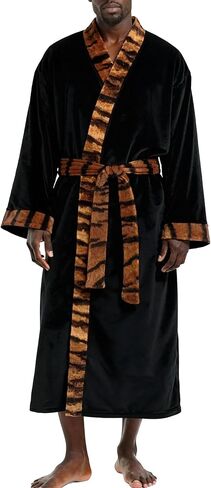 Alexander Del Rossa Men’s Plush Fleece Robe – Warm, Cozy, Winter Lounge Robe with Pockets in Kuwait