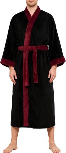 Alexander Del Rossa Men’s Plush Fleece Robe – Warm, Cozy, Winter Lounge Robe with Pockets in Kuwait