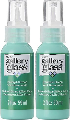 Gallery Glass, Emerald Green Stained Glass 2 fl oz Brilliant Smooth Finish Paint, Perfect for Easy to Apply DIY Arts and Crafts, 19709 in Kuwait