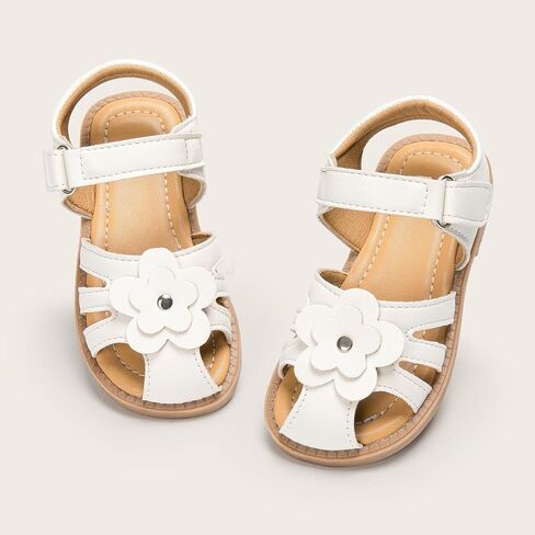 Toddler Little Girl Sandals Summer Closed Toe Flower Beach Shoes Princess Dress Flat in Saudi Arabia