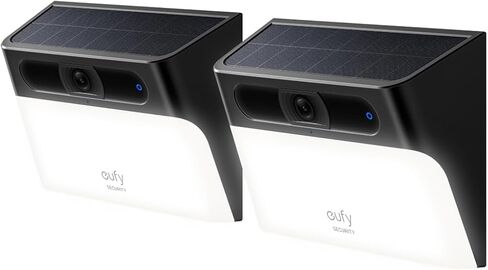eufy Security Solar Wall Light Cam S120 (عبوتان)، كاميرات أمان تعمل بالطاقة الشمسية لاسلكية في الهواء الطلق، كاميرا 2K، طاقة إلى الأبد، ضوء نشط للحركة، اكتشاف الذكاء الاصطناعي، IP65 مقاوم للماء، أضواء كاشفة (متجددة) in Saudi Arabia
