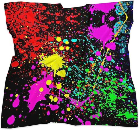 Glow in Dark Splatter Neon Scarves Bandana Headbands Neckerchief for Travel Hiking Party Decor in Saudi Arabia
