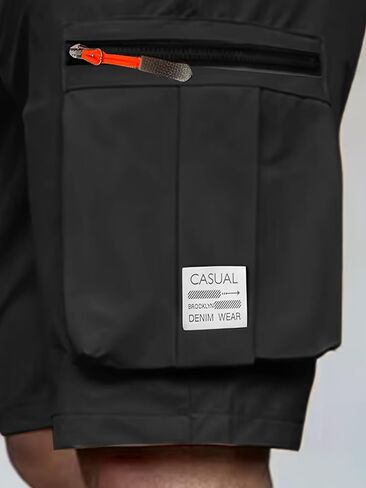 Men's Cargo Shorts Elastic Waist Drawstring Lightweight Casual with Zipper Pockets in Saudi Arabia