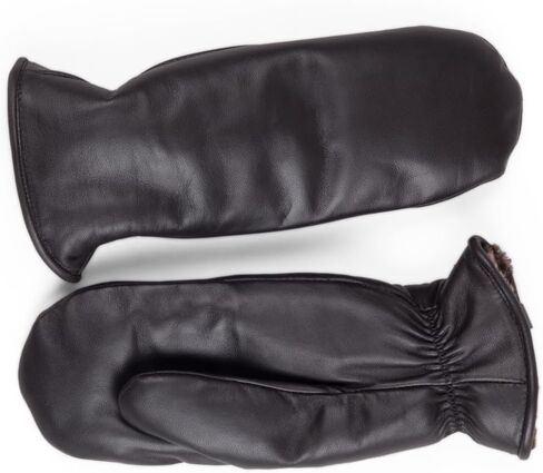 Unisex Sheepskin Lined Leather Mittens – Warm Waterproof Shearling Cold Weather Winter Gloves for Men & Women in Saudi Arabia