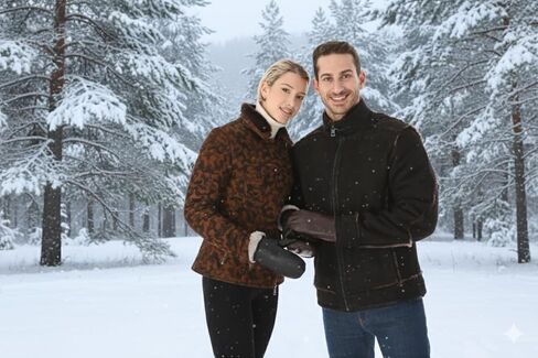 Unisex Sheepskin Lined Leather Mittens – Warm Waterproof Shearling Cold Weather Winter Gloves for Men & Women in Saudi Arabia