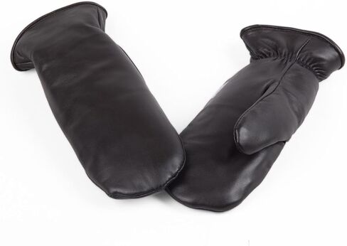 Unisex Sheepskin Lined Leather Mittens – Warm Waterproof Shearling Cold Weather Winter Gloves for Men & Women in Saudi Arabia