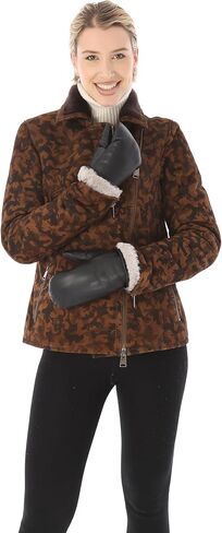 Unisex Sheepskin Lined Leather Mittens – Warm Waterproof Shearling Cold Weather Winter Gloves for Men & Women in Saudi Arabia